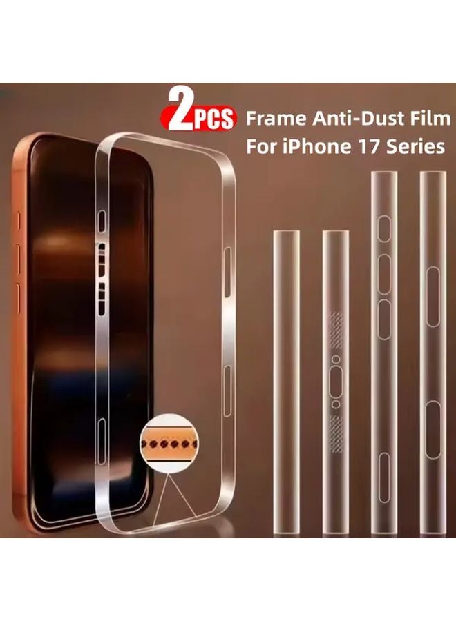 2Pcs Dustproof Side Film Compatible With iPhone 17 Pro Max Screen Protector - Image 1